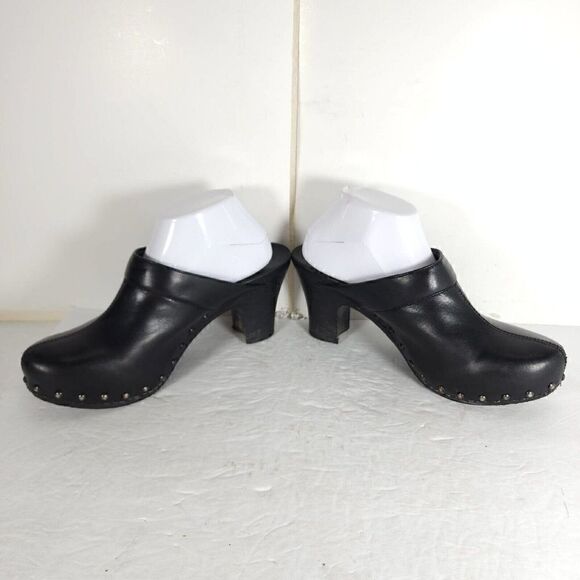 Dansko Women's EU40 US9-9,5 Leather Distressed Studded Platform Clogs Shoes - Picture 5 of 13